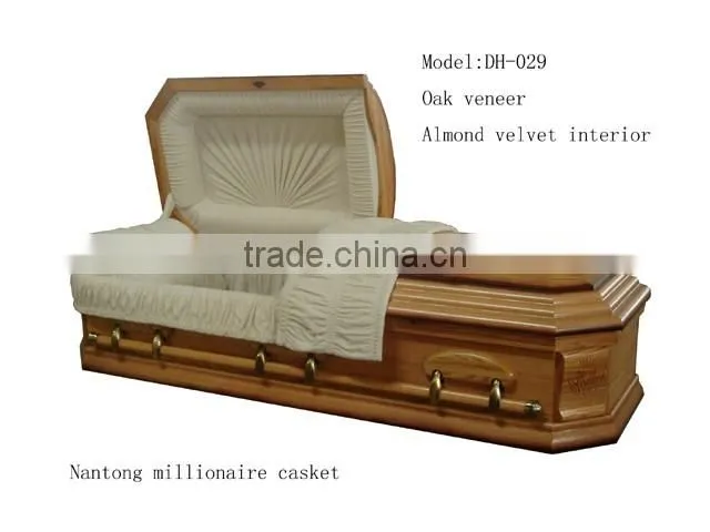 Competitive price oak veneer coffin and casket