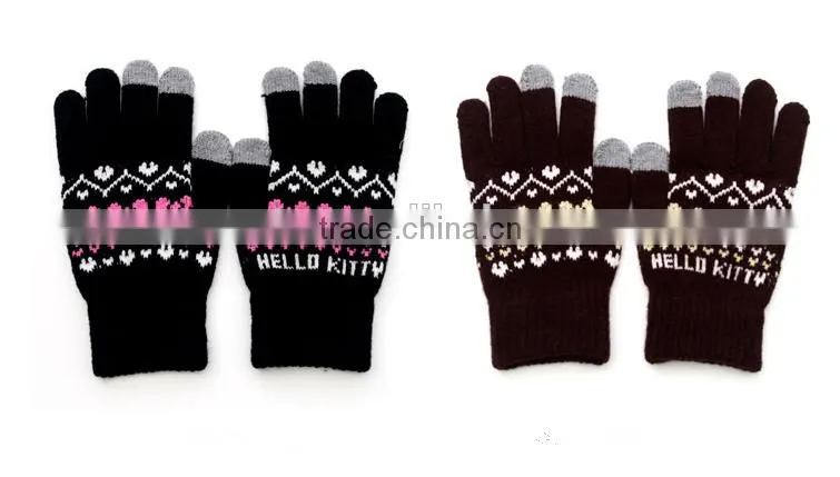 Best Gift for Christmas For Lovers Lovely Cartoon patterns Touch Screen Gloves