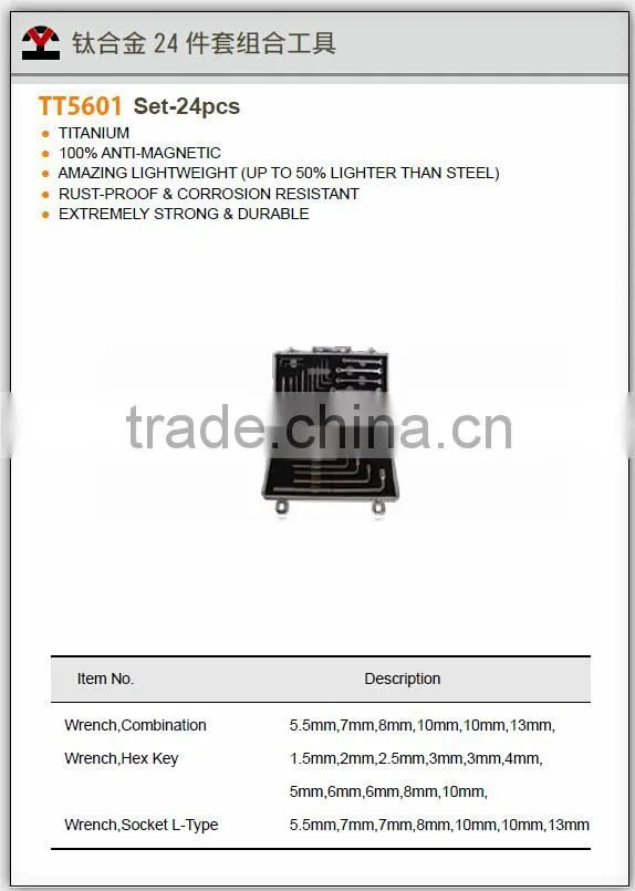 Titanium Hardware 24Pcs Set Tools