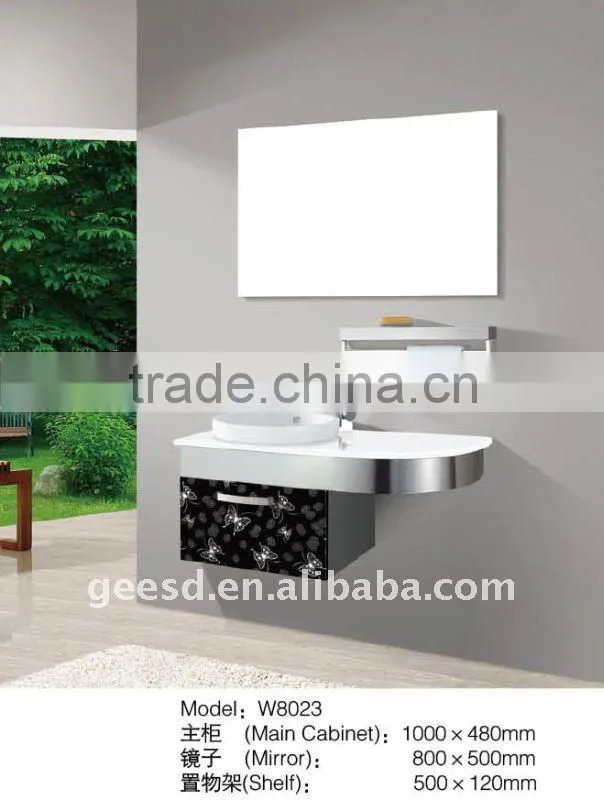small size stainless steel bathroom vanity W8023