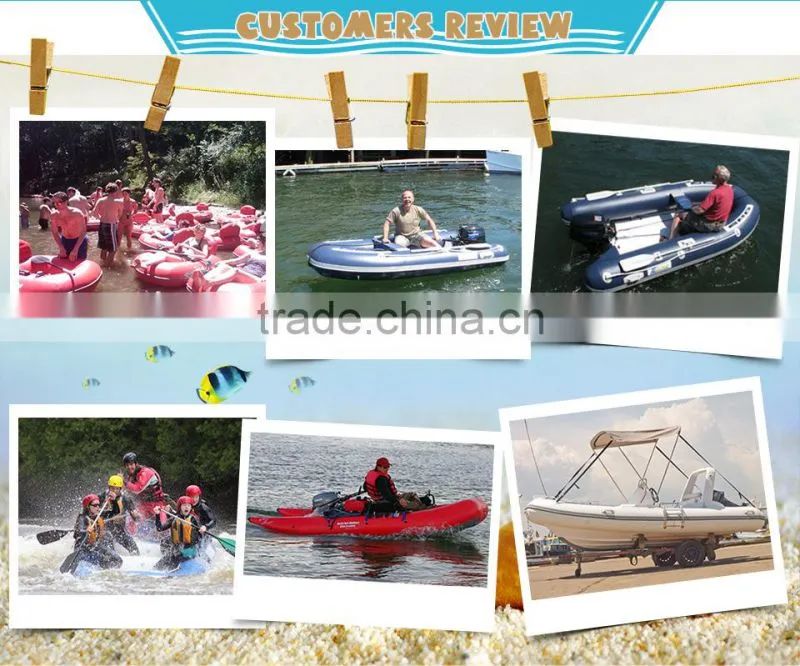 Whitewater rafting boats blue inflatable raft with bottom reinforcements