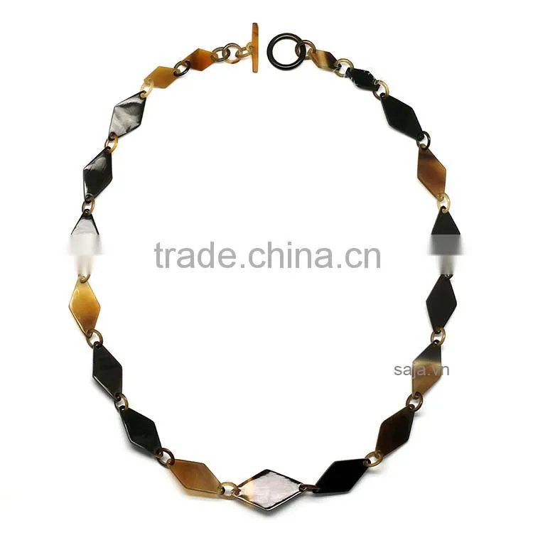 Buffalo horn white, buffalo horn jewelry, buffalo horn necklace SHN-333