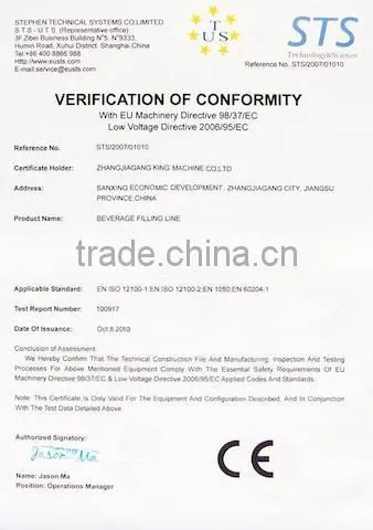 PET Plastic Juice Bottling Machine