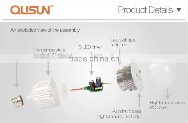 QUSUN High power led bulb 36W 3000 lumen led bulb light