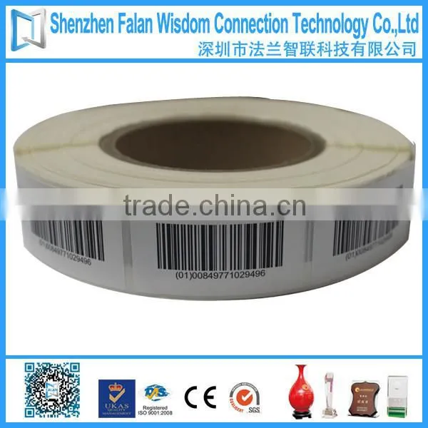 Custom paper/plastic unique barcode/qrcode/serial number sticker label