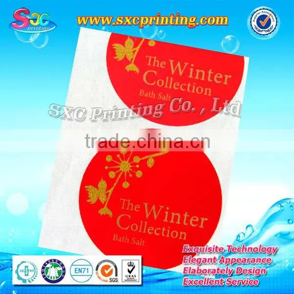 Factory direct supply red sticker paper label , custom logo labels , red label