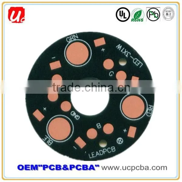 double side round aluminium pcb led manufacturer in china