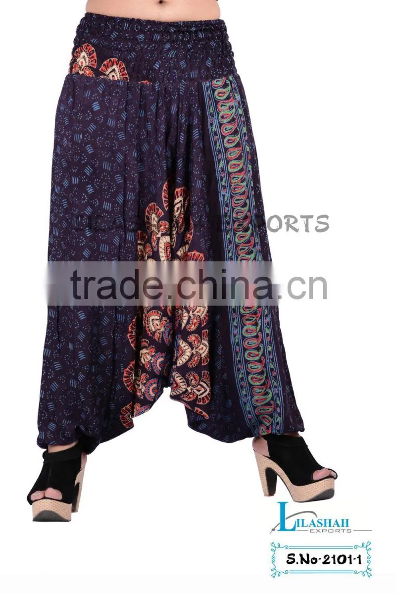 2101 Rayon Mandala Pants Rayon Trousers harem pants jaipur print trousers