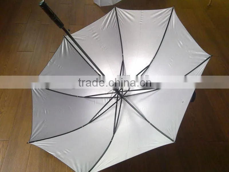 Good UV protection, 190T polyester with silver coating, straight sun and rain umbrellas