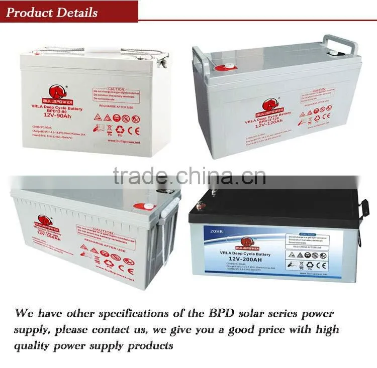 12 years float life renewable energy agm 12 volt deep cycle battery