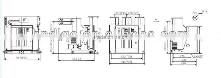 Electric Pole Fittings Hardware VS1 12kv vacuum circuit breaker