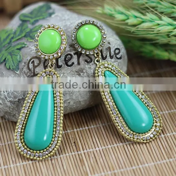 colombian emerald green earring, vintage emerald earrings