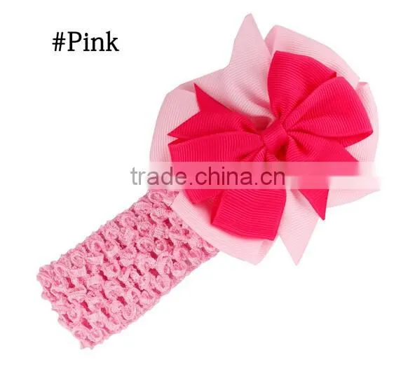 Kids Chiffon Flower Headband Children Accessories Baby Widen Headwear Hair band