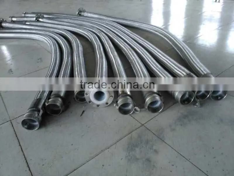 PTFE tube 2 inch stainless steel braided PTFE smooth bore teflon hoses