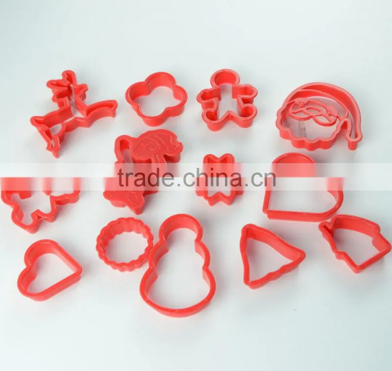 9 pcs plastic cookie cutter with different shapes