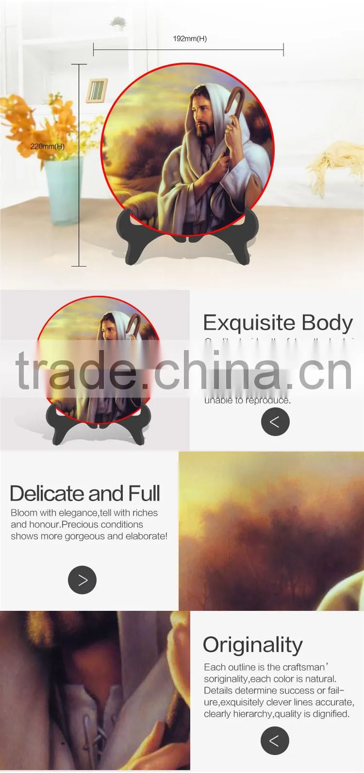Hot selling creative decorative plate promotional gift items