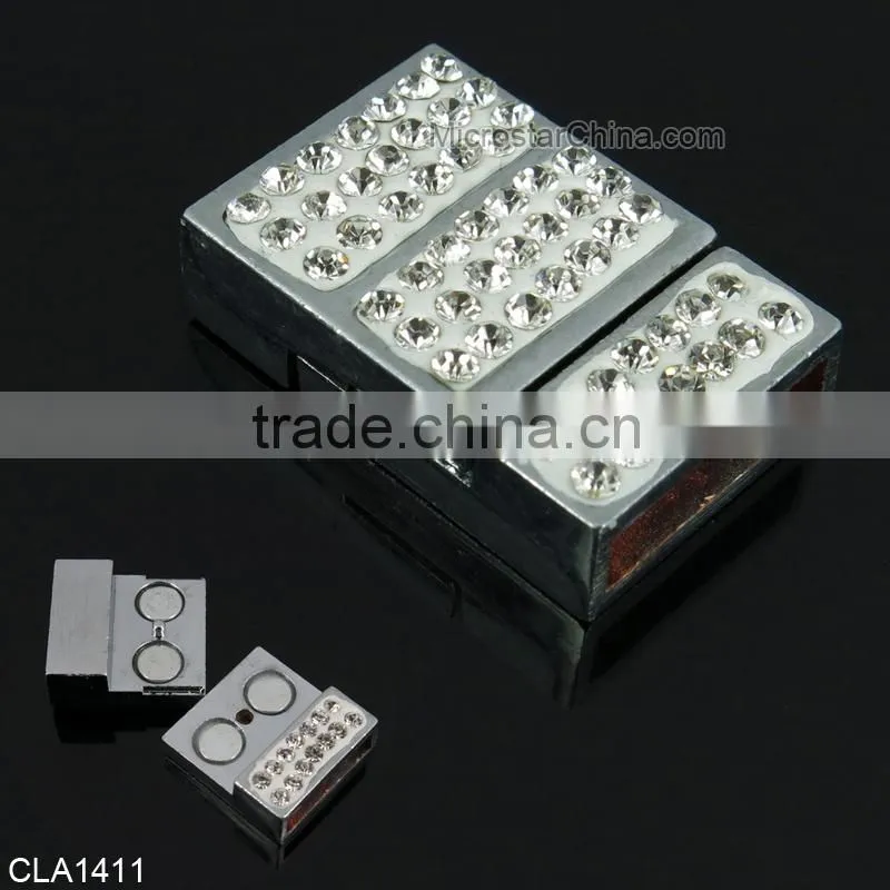 Fashion jewelry components top quality zinc alloy material leather bracelet clasp