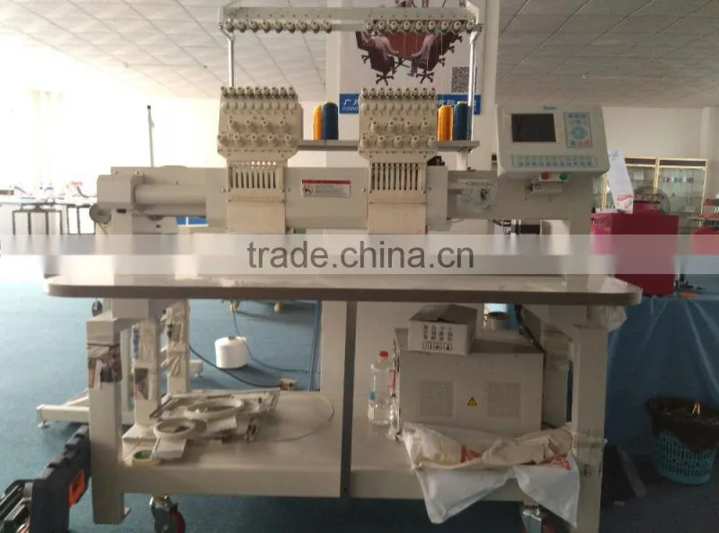 China Guangzhou CNC computer flat garment cap hat sequin towel single two 4 6 head 6 9 12 needles embroidery machine price