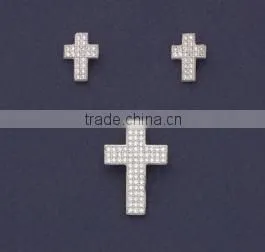 Wholesale fashion silver micro pave set with tourmaline stone