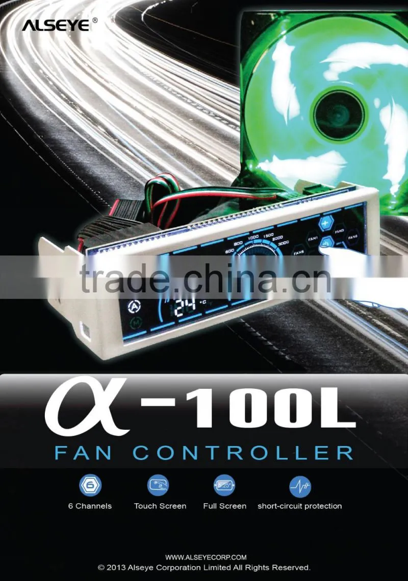 computer fan con-100L 6 Chatroller fan speed controller gaming fan 5.25 touch LCD display Liquid Cooler pump Control