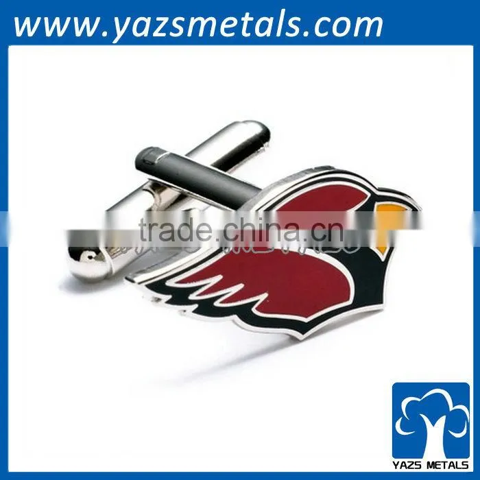 custom plating metal engrave 3D skull cufflinks manufacturer