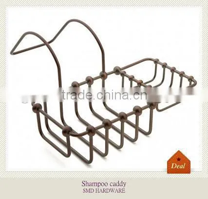 Old rubbed bronze over the rim soap basket