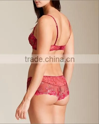 hot sell lace lingerie, High quality ladies lace bra and panty set