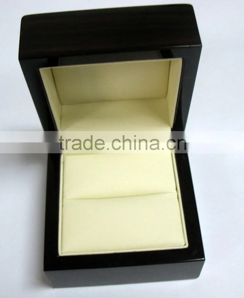 Luxury wooden box painting glossy finished Ring jewelry boxes