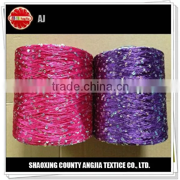 2-6mm spun sequin yarn knitting weaving and sewing