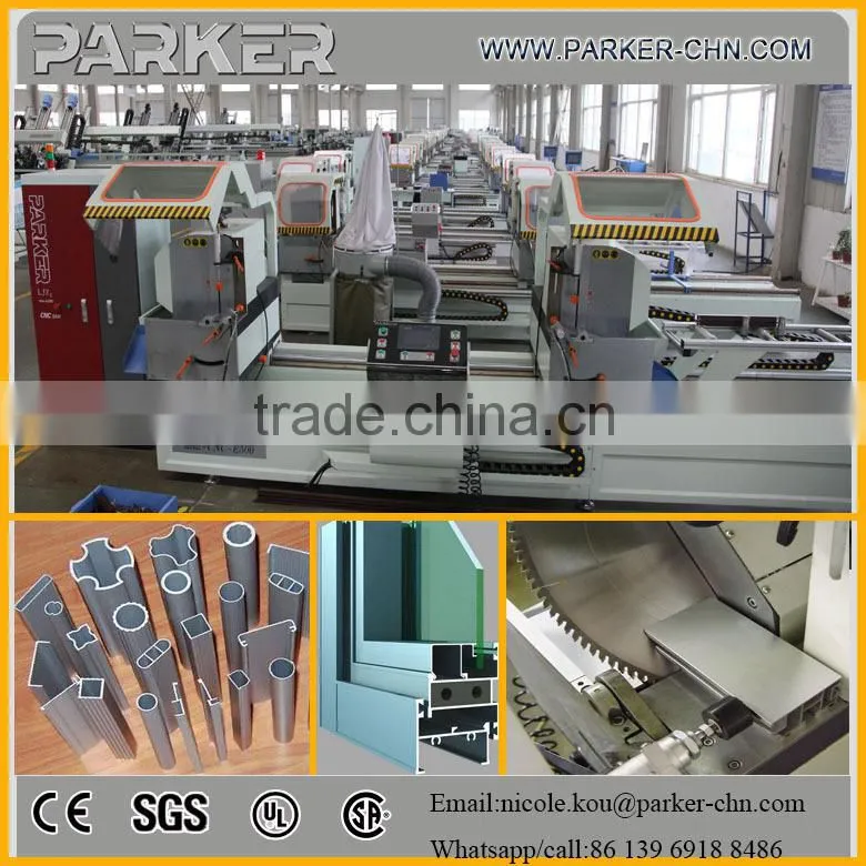 PVC profile cnc control Double Mitre Cutting Saw/upvc window frame cutting machine/PVC profile cutting machine