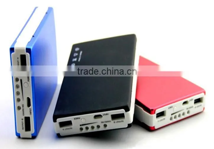 Hard disk box mobile charger/10000mah portable power bank with led indicators for smart phones