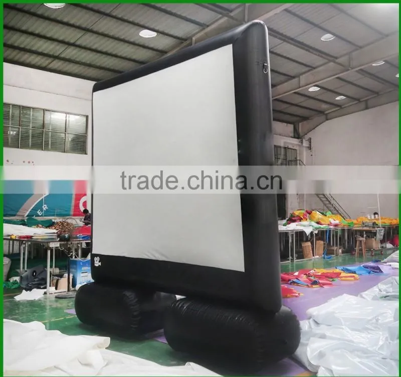 hot sale custom Fashion Outdoor movie screen, popular projector inflatable movie screen for advertising