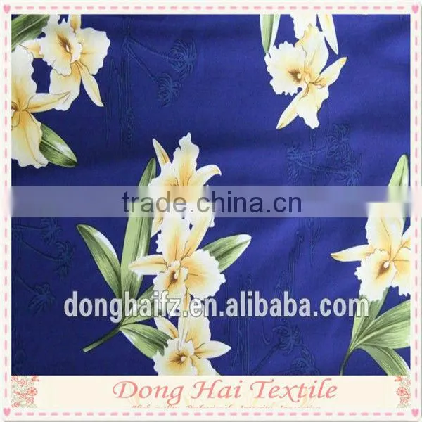 blue 100 cotton fabric spandex for summer