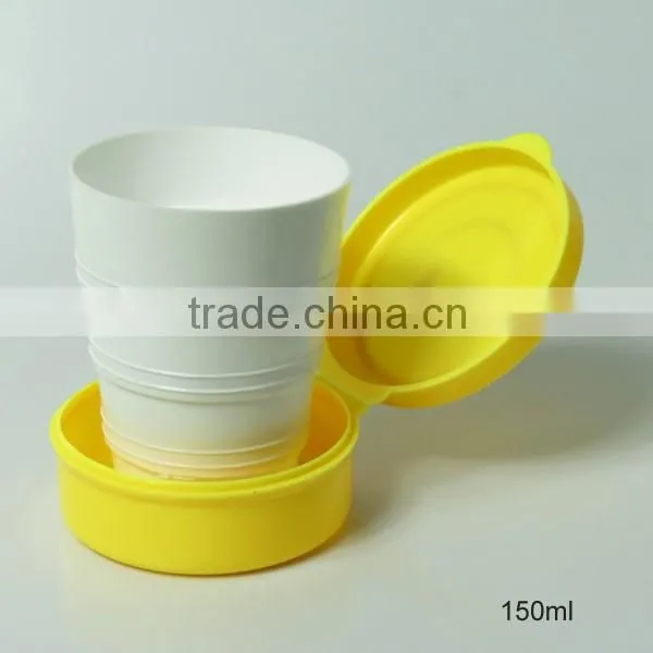 Small enough to fit inside your pocket Portable Plastic Collapsible Travel Cup