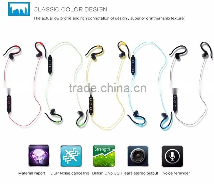 2016 oem factory china new promotional gift comfortable sport wireless bluetooth earbuds