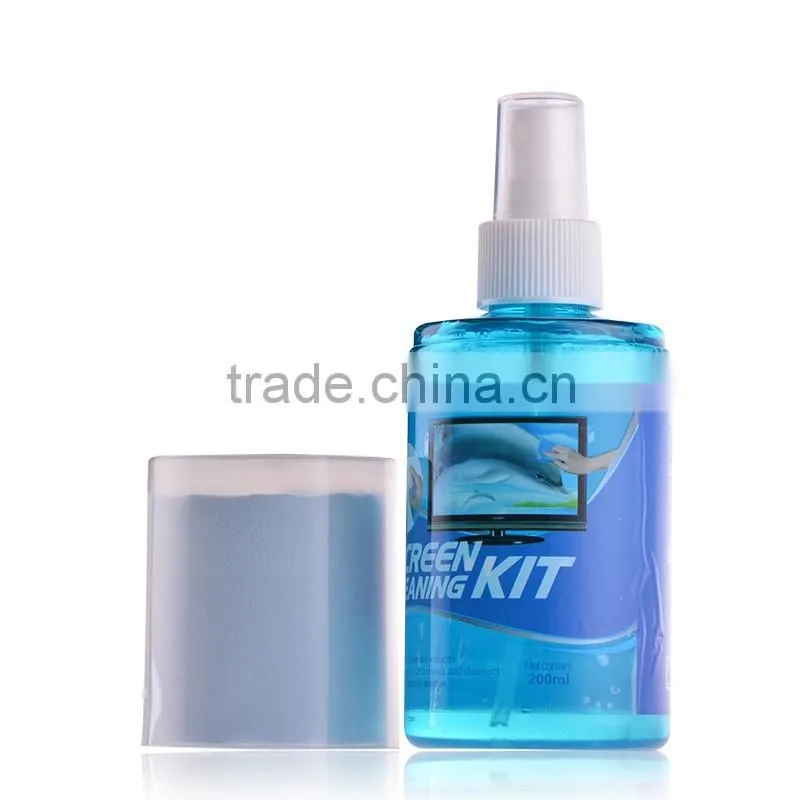Professional and Hot selling big volume 200ml solution for computer/laptop/LCD screen cleaning kit