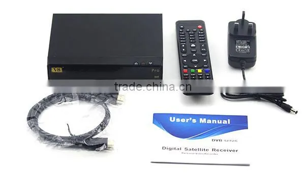 2015 V8 pro fta full 1080P HD satellite receiver DVB-S2&T2&C arabic iptv combo stb support Biss Key WebTV porn video