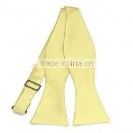 2016 special high quality solid plain satin woven polyester bow ties