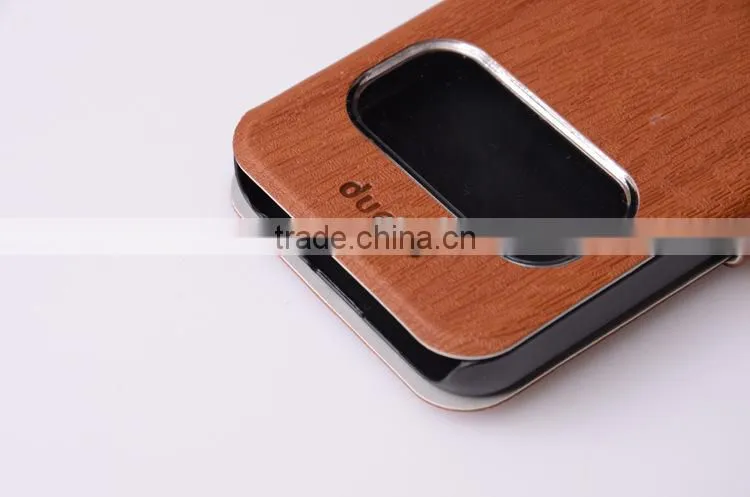Double Sided Leather Case with Window for iphone 5 Case non Transparent