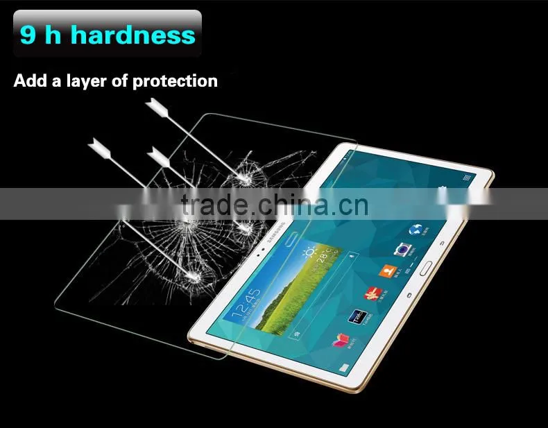 Top quality 9H Tempered glass screen protector for Samsung T800 Tab S 10.5, Paypal also accepted