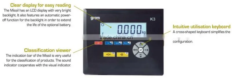 Hot Sales MISSIL F2-60 Bright LCD Display Electronic Weight Scale