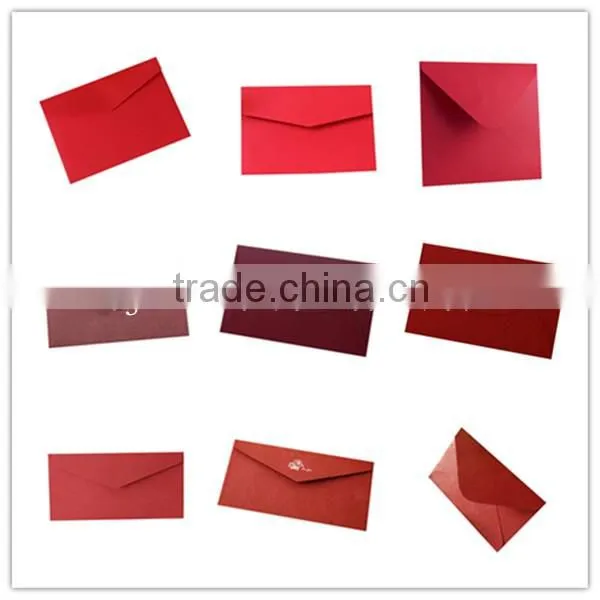 Gold hot stamping luxury paper envelops for gift card