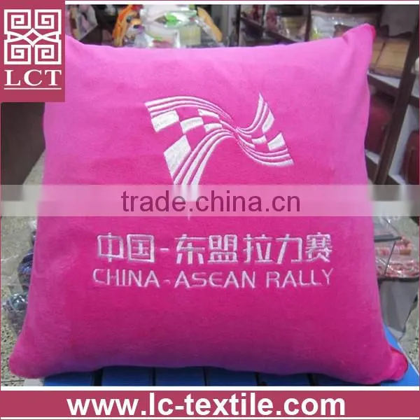 personalized design embroidery soft miro plush gift cushion pillow for promotional use(LCTP0107)