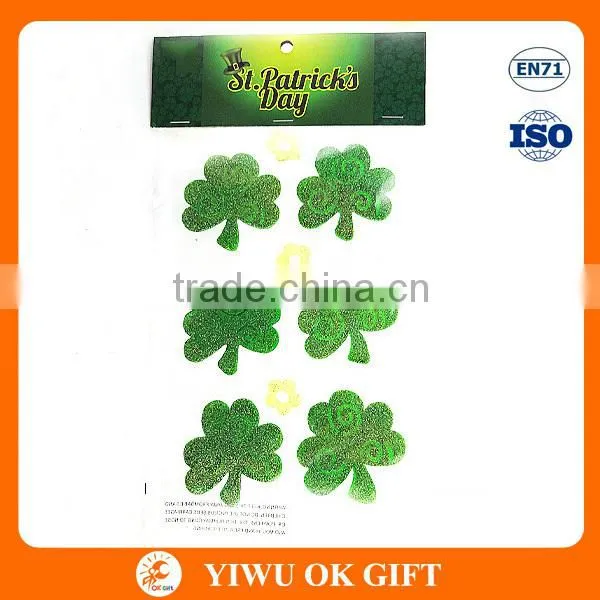 Shamrock window cling/sticker for St Patrick's day/ st patrick decoration in door
