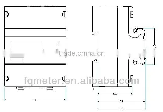EM425 110v electric meter single phase energy meter 120 volt single phase din-rail kilowatt hour energy meter