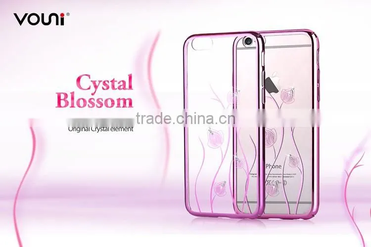 Crystal pc Cover-Aurora Fashion Transparent Hard PC Graden Flower Case for the girls for iPhone 6/6s