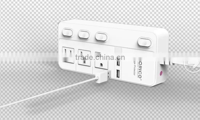 2015 OEM SPT SERIES multifunction USB charger with AC socket,110v-24v extension socket with smart USB charging port