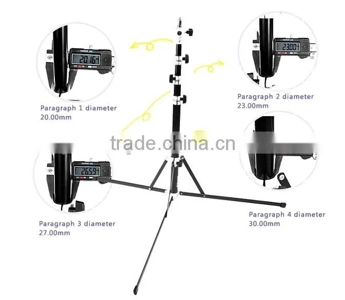 Factory supply Hpusn X4 reverse fold studio photo stand 2m photo studio accessories