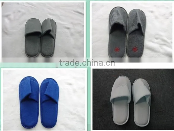 Hot sale all kinds of customize wholesale hotel slippers from china