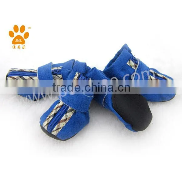 2014 JML New Suede Soft Sole Dog Boots Pet Products Fabric